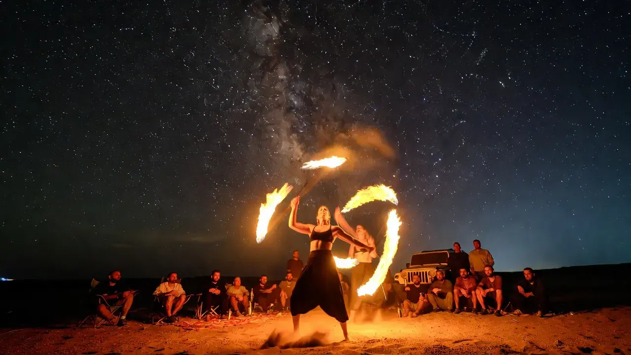 8. מדבר + מופע אש