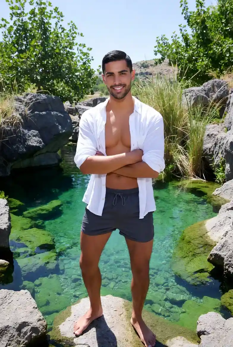 אורי במופע VIP ליד בריכה טבעית ברמת הגולן