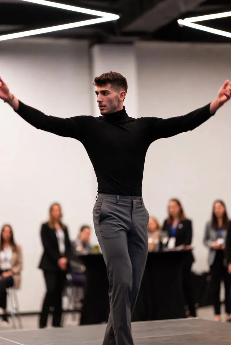 דניאל כשליח פרחים מפתיע ביום הולדת נשים