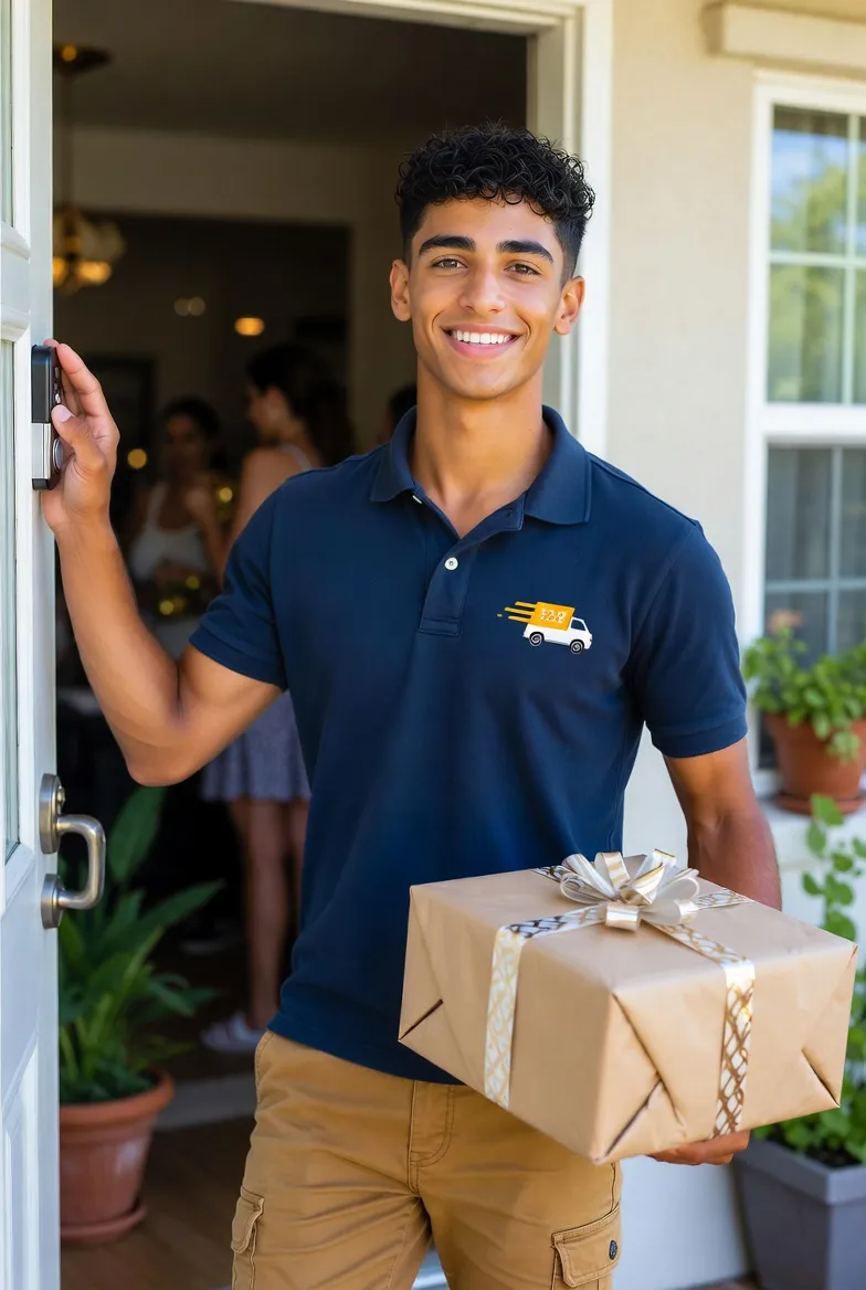 רון כשליח משלוחים מפתיע ביום הולדת