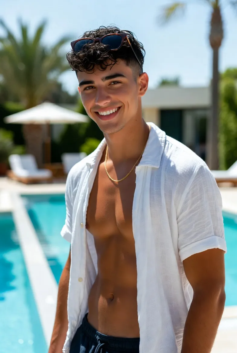 רון במופע VIP ליד בריכה בוילה