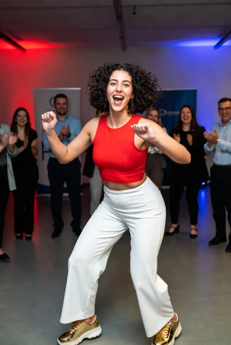 ג'אנל כרקדנית סמויה מפתיעה אורחים באירוע