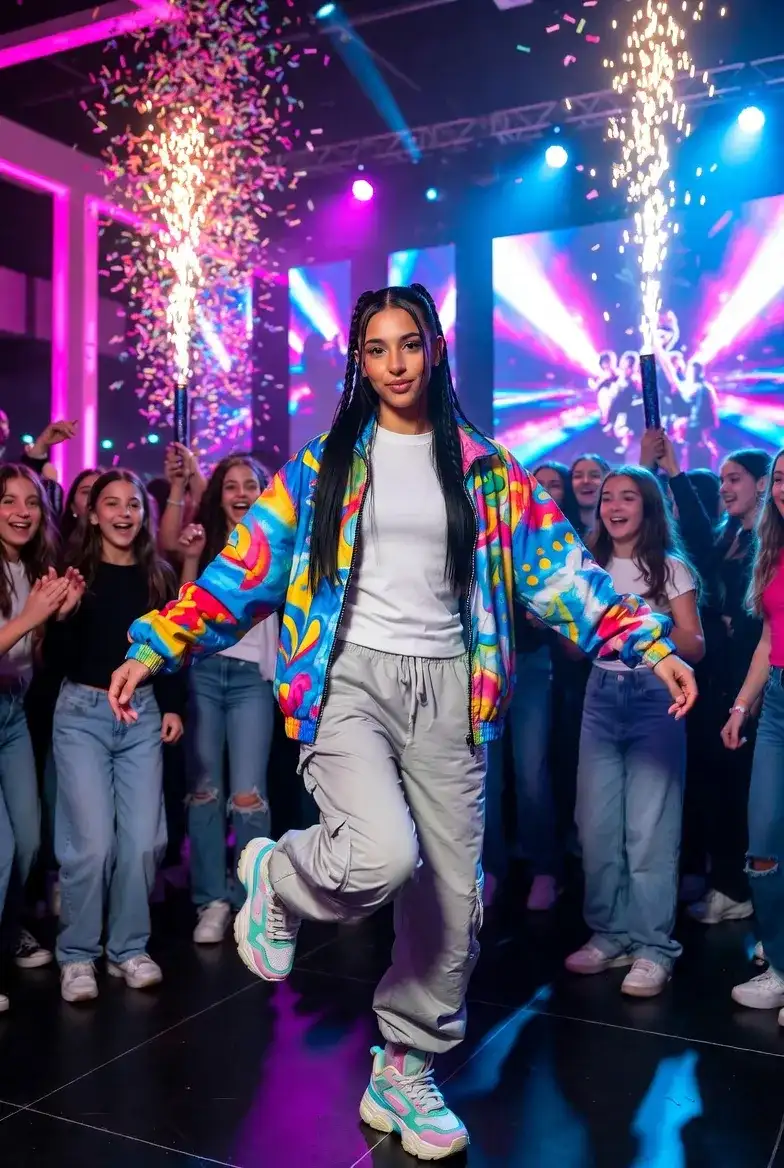 טליה רוקדת גו-גו על הרחבה במסיבת בת מצווה