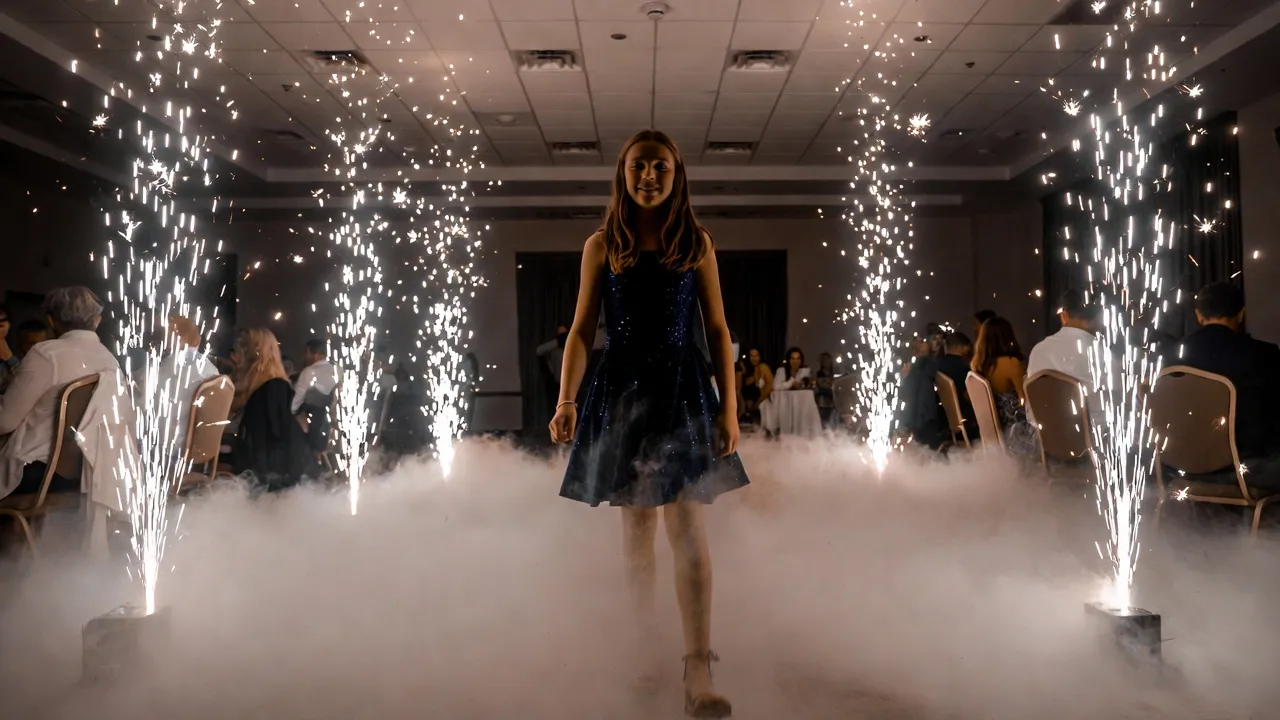 8. מזרקות קרות + עשן